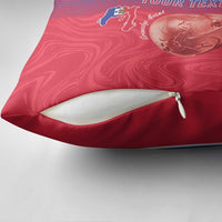 Custom Afro-Haiti Football Pillow Cover 2026 Grenadye Alaso Red Version - Wonder Print Shop