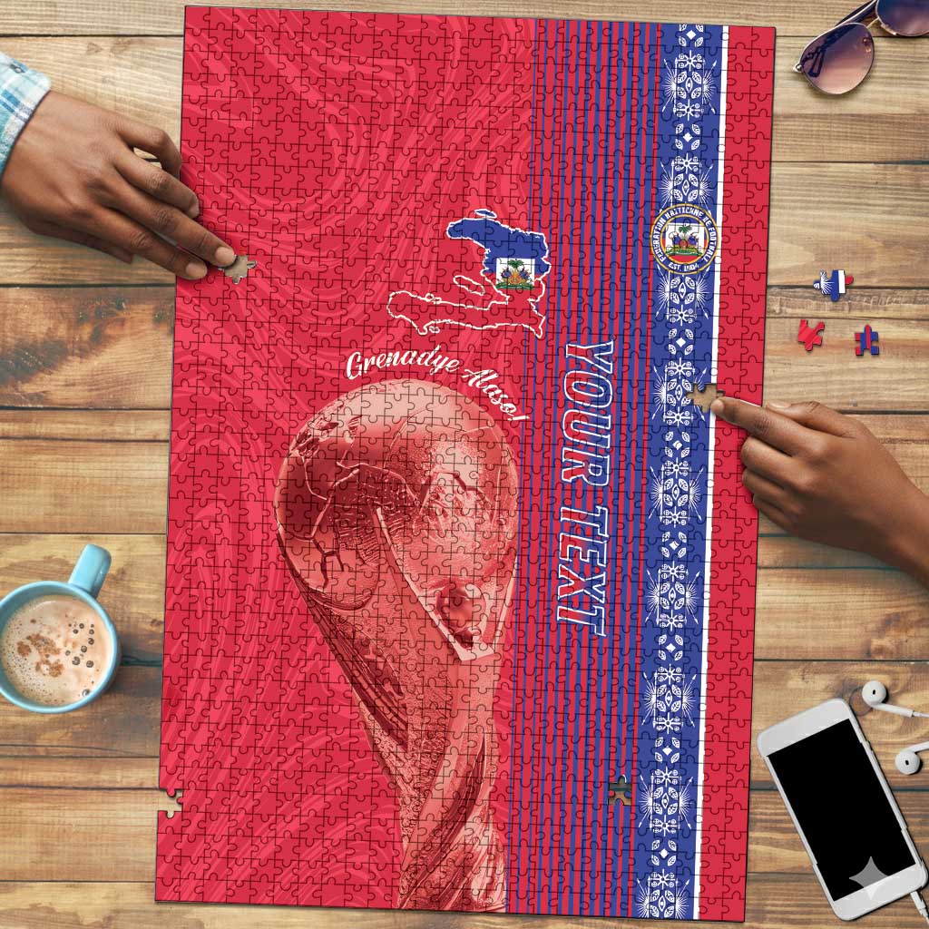 Custom Afro-Haiti Football Puzzle 2026 Grenadye Alaso Red Version - Wonder Print Shop