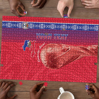 Custom Afro-Haiti Football Puzzle 2026 Grenadye Alaso Red Version - Wonder Print Shop