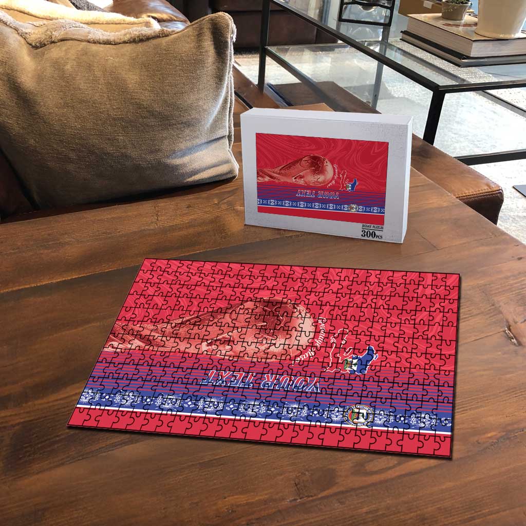 Custom Afro-Haiti Football Puzzle 2026 Grenadye Alaso Red Version - Wonder Print Shop