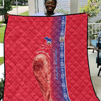 Custom Afro-Haiti Football Quilt 2026 Grenadye Alaso Red Version - Wonder Print Shop