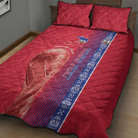 Custom Afro-Haiti Football Quilt Bed Set 2026 Grenadye Alaso Red Version - Wonder Print Shop