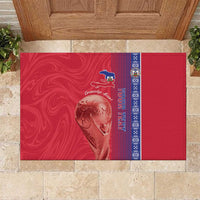 Custom Afro-Haiti Football Rubber Doormat 2026 Grenadye Alaso Red Version - Wonder Print Shop