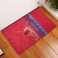 Custom Afro-Haiti Football Rubber Doormat 2026 Grenadye Alaso Red Version - Wonder Print Shop