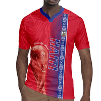 Custom Afro-Haiti Football Rugby Jersey 2026 Grenadye Alaso Red Version LT14