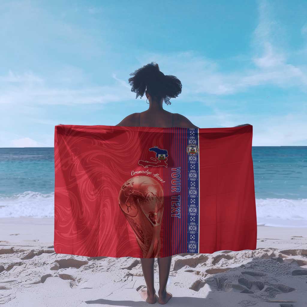 Custom Afro-Haiti Football Sarong 2026 Grenadye Alaso Red Version - Wonder Print Shop