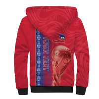 Custom Afro-Haiti Football Sherpa Hoodie 2026 Grenadye Alaso Red Version - Wonder Print Shop