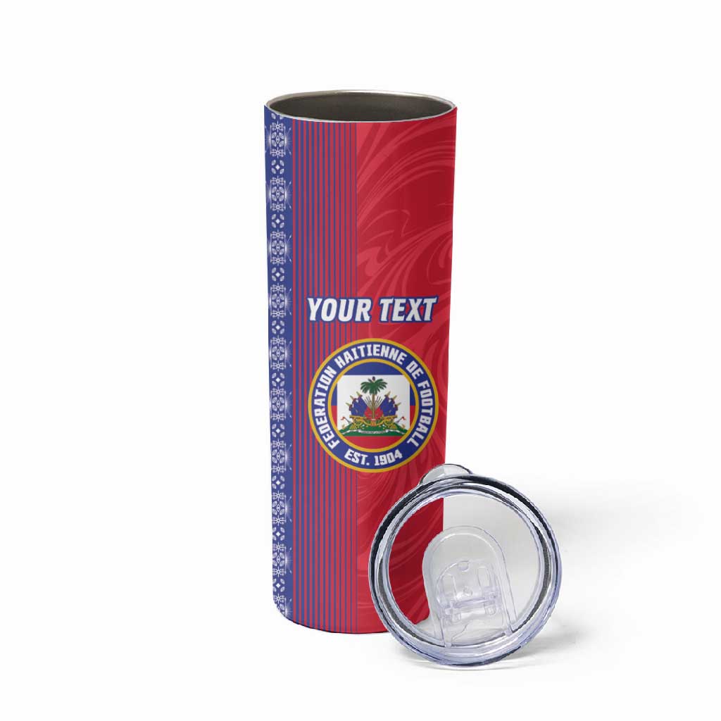 Custom Afro-Haiti Football Skinny Tumbler 2026 Grenadye Alaso Red Version - Wonder Print Shop