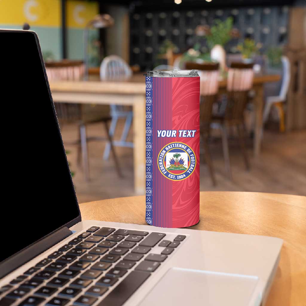 Custom Afro-Haiti Football Skinny Tumbler 2026 Grenadye Alaso Red Version - Wonder Print Shop
