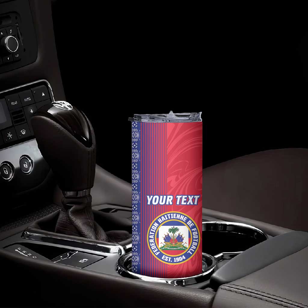 Custom Afro-Haiti Football Skinny Tumbler 2026 Grenadye Alaso Red Version - Wonder Print Shop