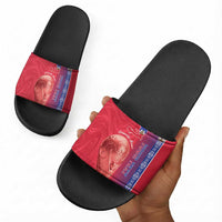 Custom Afro-Haiti Football Slide Sandals 2026 Grenadye Alaso Red Version - Wonder Print Shop