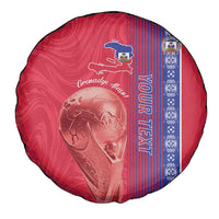 Custom Afro-Haiti Football Spare Tire Cover 2026 Grenadye Alaso Red Version - Wonder Print Shop
