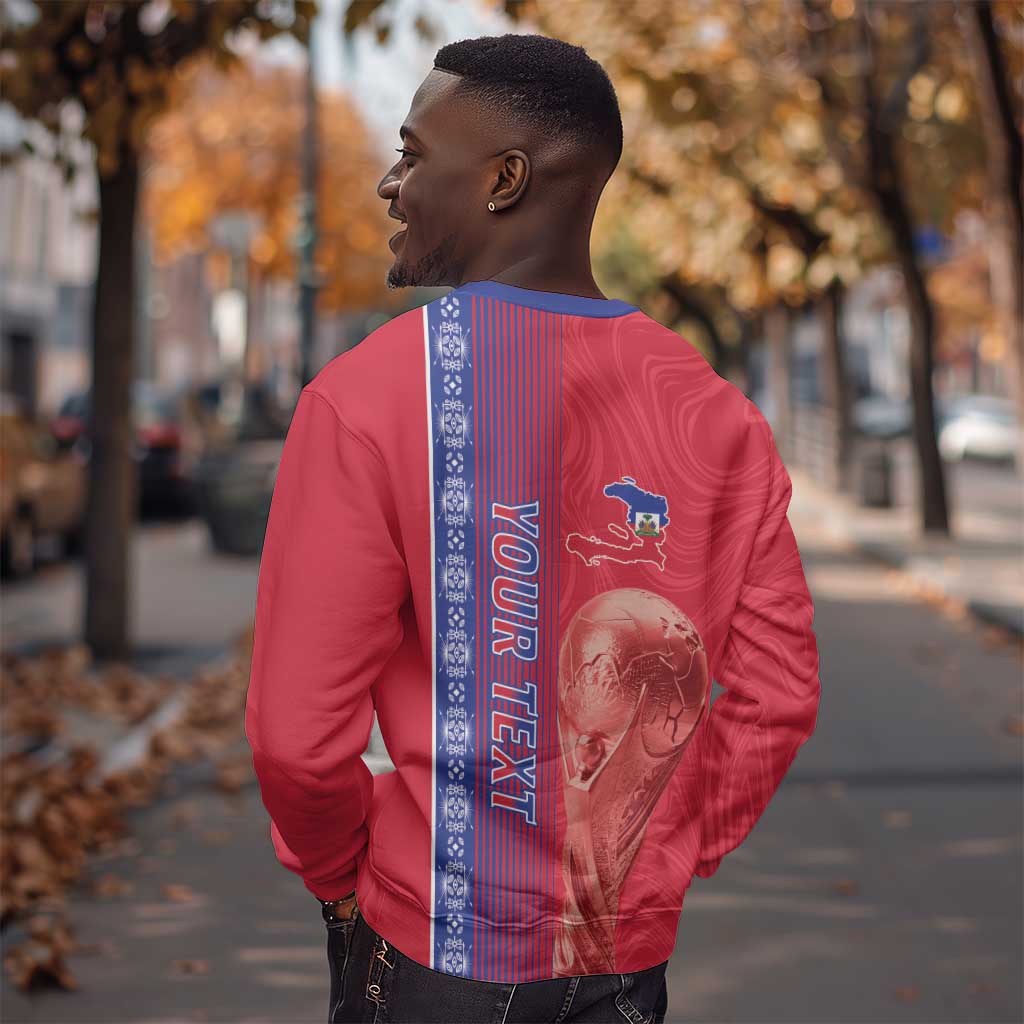 Custom Afro-Haiti Football Sweatshirt 2026 Grenadye Alaso Red Version - Wonder Print Shop