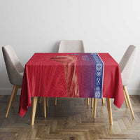 Custom Afro-Haiti Football Tablecloth 2026 Grenadye Alaso Red Version - Wonder Print Shop