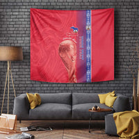 Custom Afro-Haiti Football Tapestry 2026 Grenadye Alaso Red Version - Wonder Print Shop