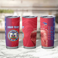 Custom Afro-Haiti Football Tumbler Cup 2026 Grenadye Alaso Red Version - Wonder Print Shop