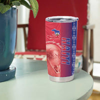 Custom Afro-Haiti Football Tumbler Cup 2026 Grenadye Alaso Red Version - Wonder Print Shop