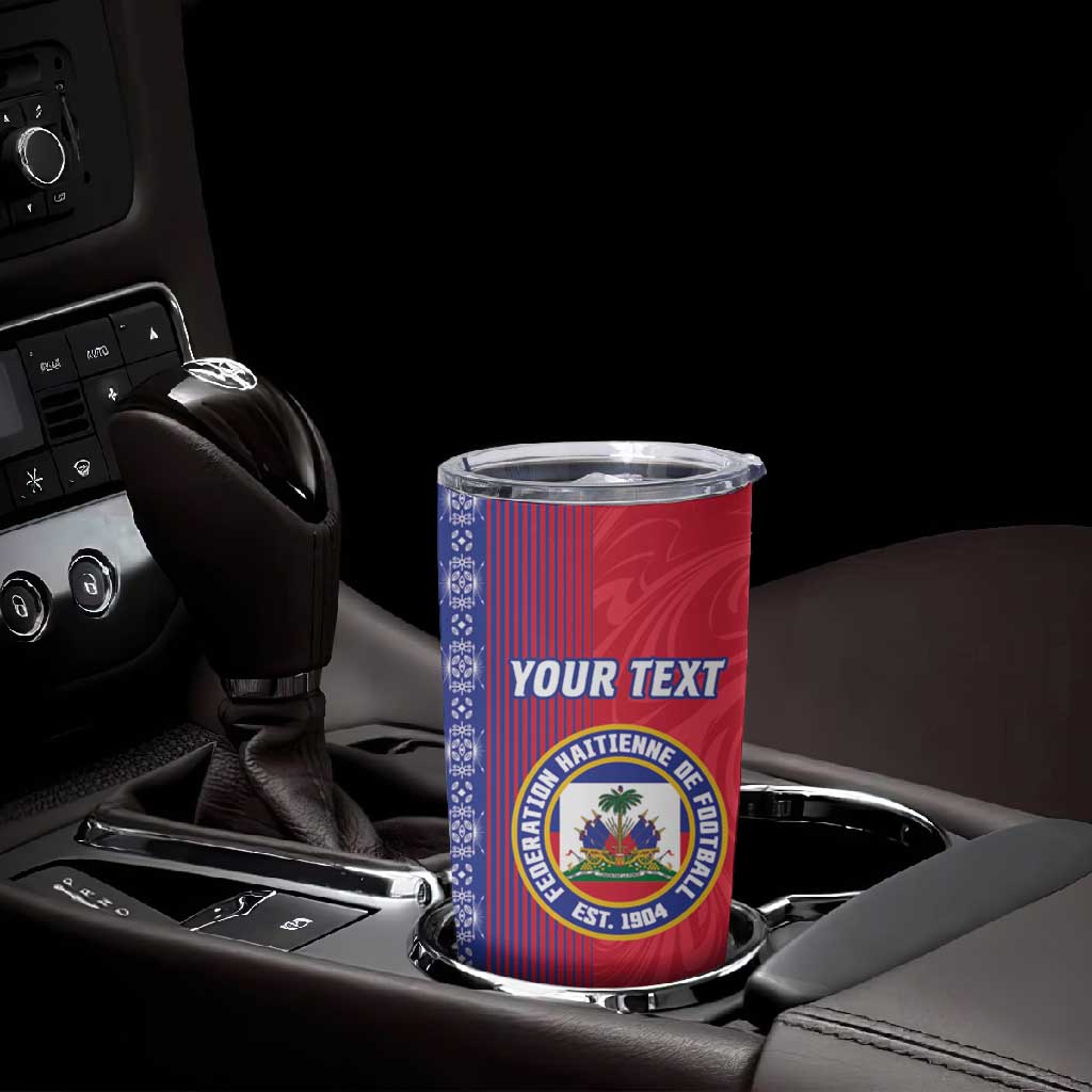 Custom Afro-Haiti Football Tumbler Cup 2026 Grenadye Alaso Red Version - Wonder Print Shop