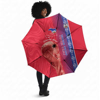Custom Afro-Haiti Football Umbrella 2026 Grenadye Alaso Red Version - Wonder Print Shop