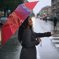 Custom Afro-Haiti Football Umbrella 2026 Grenadye Alaso Red Version - Wonder Print Shop
