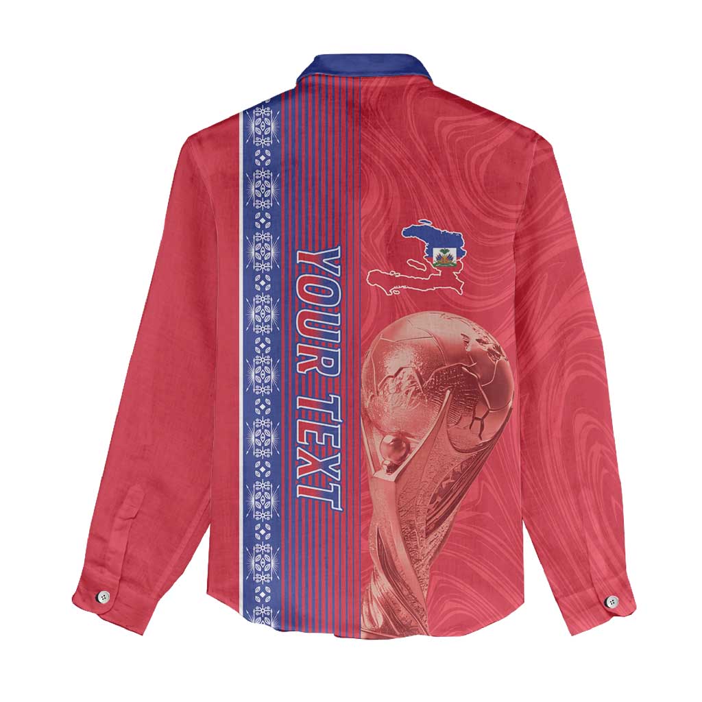 Custom Afro-Haiti Football Women Casual Shirt 2026 Grenadye Alaso Red Version - Wonder Print Shop