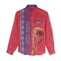 Custom Afro-Haiti Football Women Casual Shirt 2026 Grenadye Alaso Red Version - Wonder Print Shop