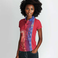 Custom Afro-Haiti Football Women Polo Shirt 2026 Grenadye Alaso Red Version LT14