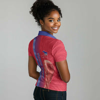Custom Afro-Haiti Football Women Polo Shirt 2026 Grenadye Alaso Red Version LT14
