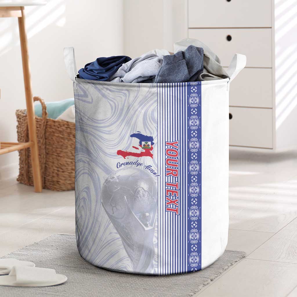 Custom Afro-Haiti Football Laundry Basket 2026 Grenadye Alaso White Version - Wonder Print Shop
