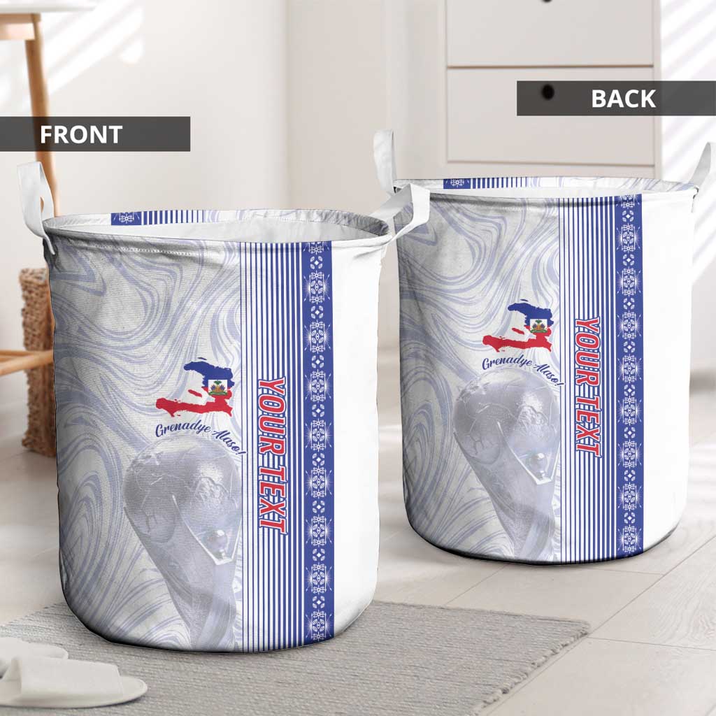 Custom Afro-Haiti Football Laundry Basket 2026 Grenadye Alaso White Version - Wonder Print Shop