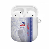 Custom Afro-Haiti Football AirPods Case 2026 Grenadye Alaso White Version - Wonder Print Shop