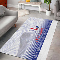 Custom Afro-Haiti Football Area Rug 2026 Grenadye Alaso White Version - Wonder Print Shop
