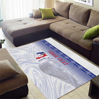 Custom Afro-Haiti Football Area Rug 2026 Grenadye Alaso White Version - Wonder Print Shop