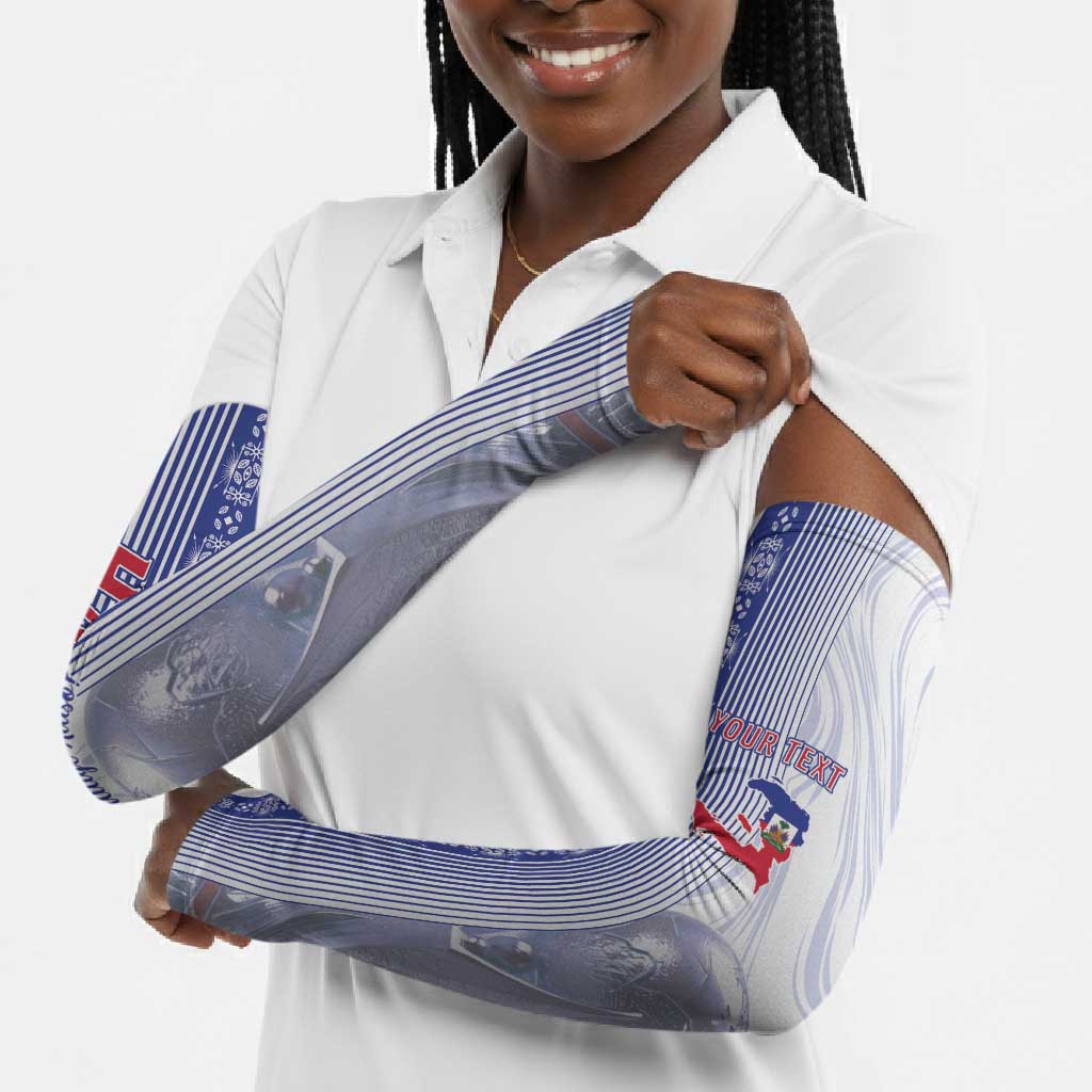 Custom Afro-Haiti Football Arm Sleeves 2026 Grenadye Alaso White Version - Wonder Print Shop
