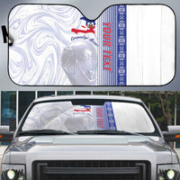 Custom Afro-Haiti Football Auto Sun Shade 2026 Grenadye Alaso White Version - Wonder Print Shop
