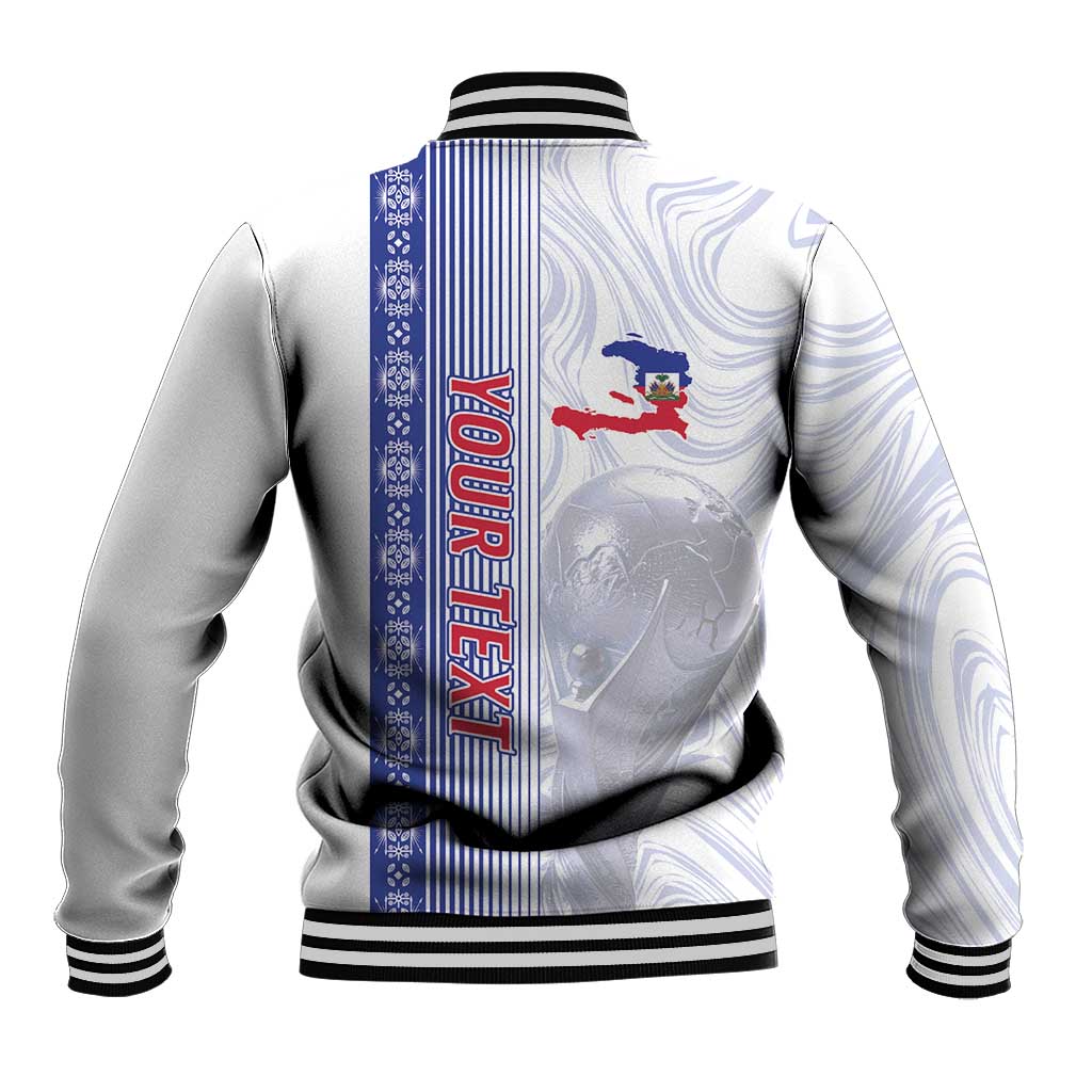 Custom Afro-Haiti Football Baseball Jacket 2026 Grenadye Alaso White Version - Wonder Print Shop