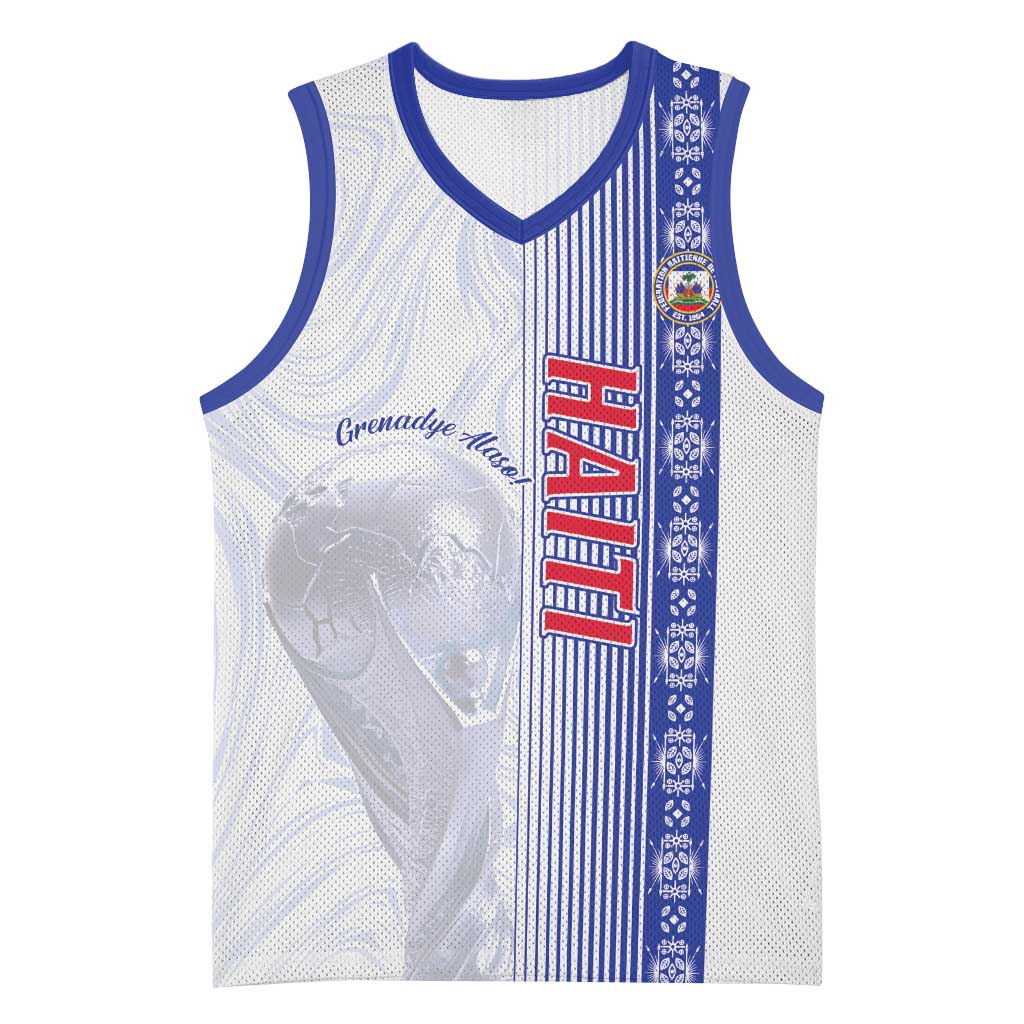 Custom Afro-Haiti Football Basketball Jersey 2026 Grenadye Alaso White Version - Wonder Print Shop