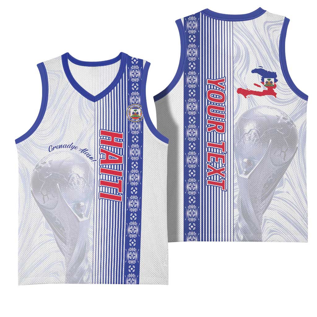 Custom Afro-Haiti Football Basketball Jersey 2026 Grenadye Alaso White Version - Wonder Print Shop