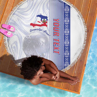 Custom Afro-Haiti Football Beach Blanket 2026 Grenadye Alaso White Version - Wonder Print Shop