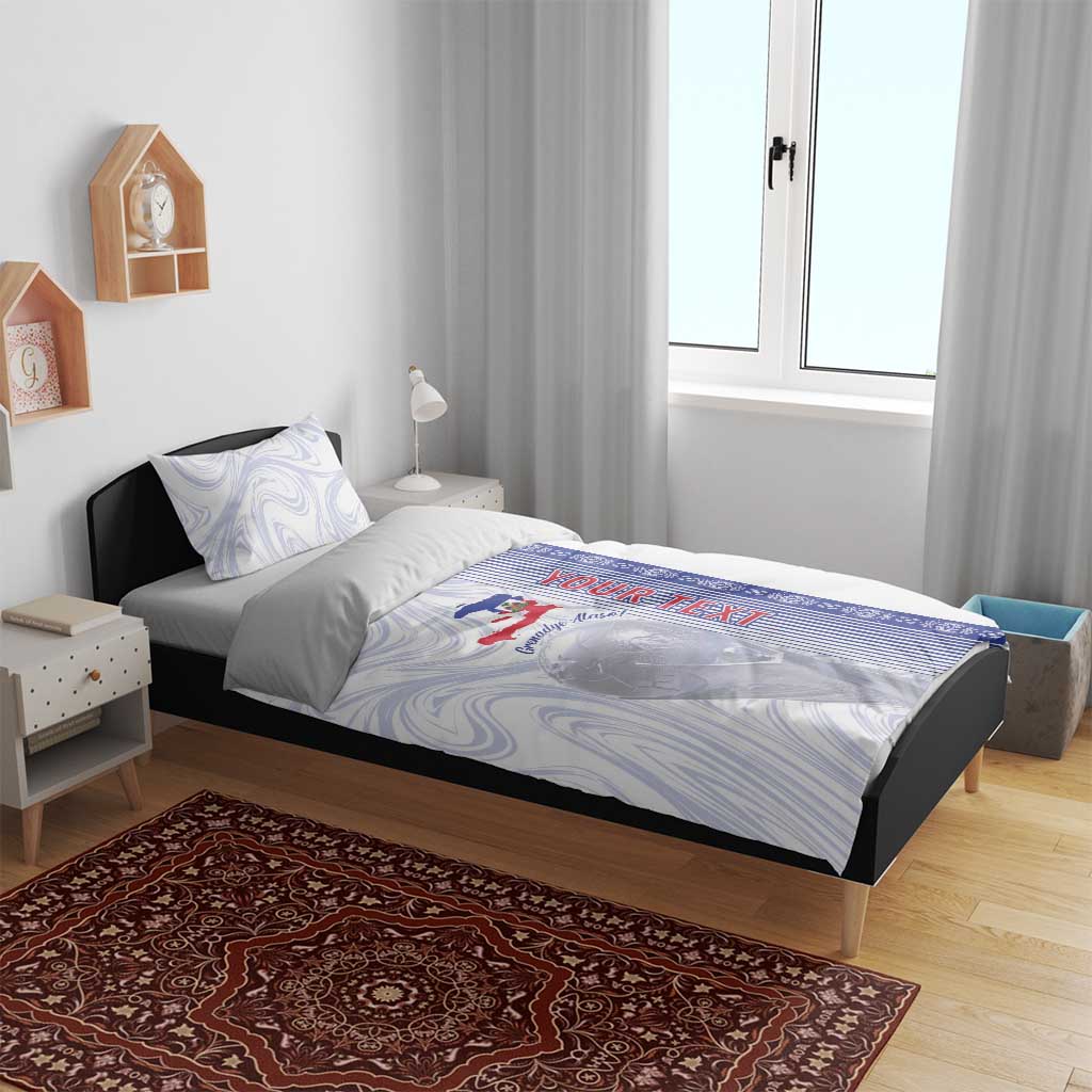 Custom Afro-Haiti Football Bedding Set 2026 Grenadye Alaso White Version - Wonder Print Shop