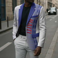 Custom Afro-Haiti Football Blazer 2026 Grenadye Alaso White Version - Wonder Print Shop