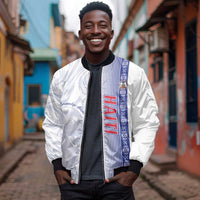 Custom Afro-Haiti Football Bomber Jacket 2026 Grenadye Alaso White Version - Wonder Print Shop