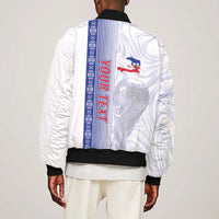 Custom Afro-Haiti Football Bomber Jacket 2026 Grenadye Alaso White Version - Wonder Print Shop