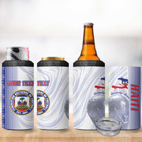 Custom Afro-Haiti Football 4 in 1 Can Cooler Tumbler 2026 Grenadye Alaso White Version - Wonder Print Shop