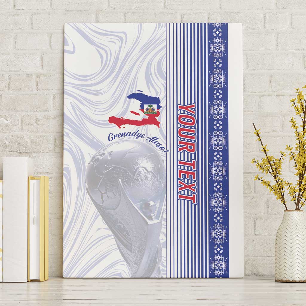Custom Afro-Haiti Football Canvas Wall Art 2026 Grenadye Alaso White Version - Wonder Print Shop