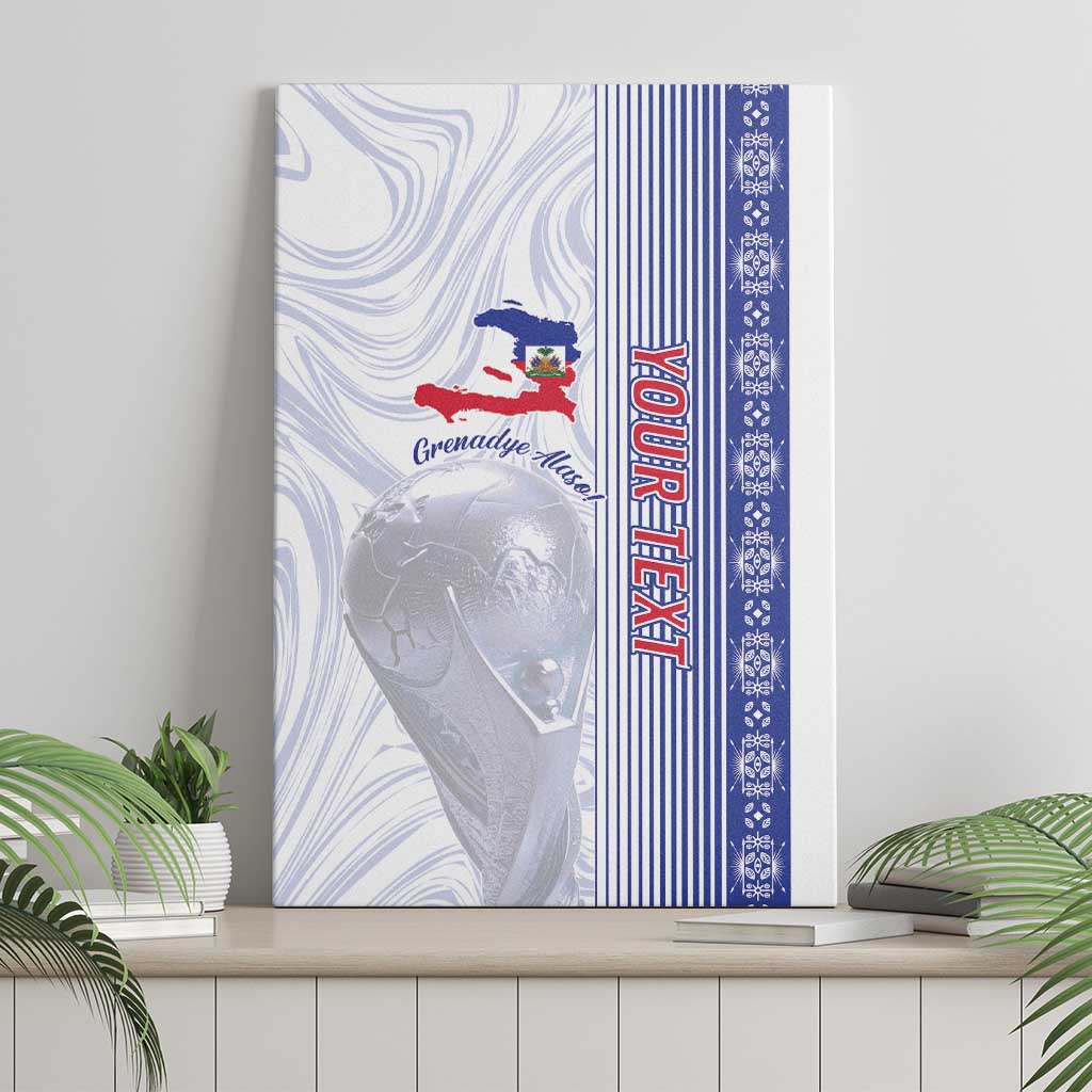 Custom Afro-Haiti Football Canvas Wall Art 2026 Grenadye Alaso White Version - Wonder Print Shop