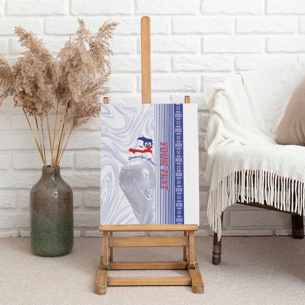 Custom Afro-Haiti Football Canvas Wall Art 2026 Grenadye Alaso White Version - Wonder Print Shop