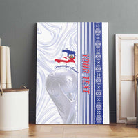Custom Afro-Haiti Football Canvas Wall Art 2026 Grenadye Alaso White Version - Wonder Print Shop