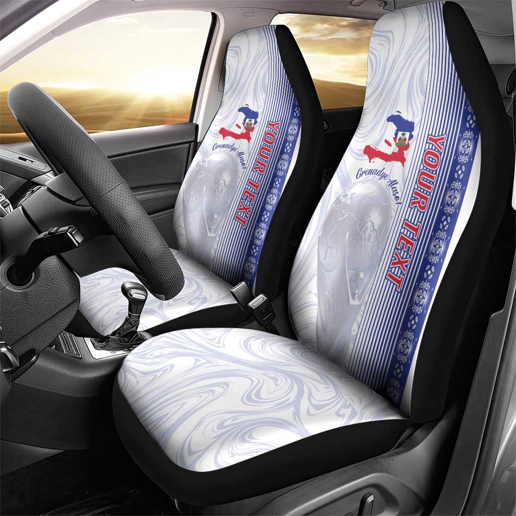 Custom Afro-Haiti Football Car Seat Cover 2026 Grenadye Alaso White Version - Wonder Print Shop