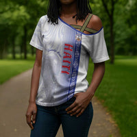 Custom Afro-Haiti Football Cross Shoulder Shirt 2026 Grenadye Alaso White Version - Wonder Print Shop